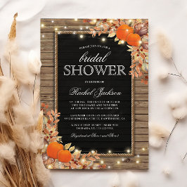 Invitación Rústico País Otoño Cae Ducha Bridal