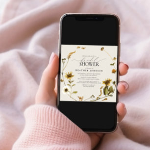 Invitación Rústico País Sunflower Wreath Bridal Shower