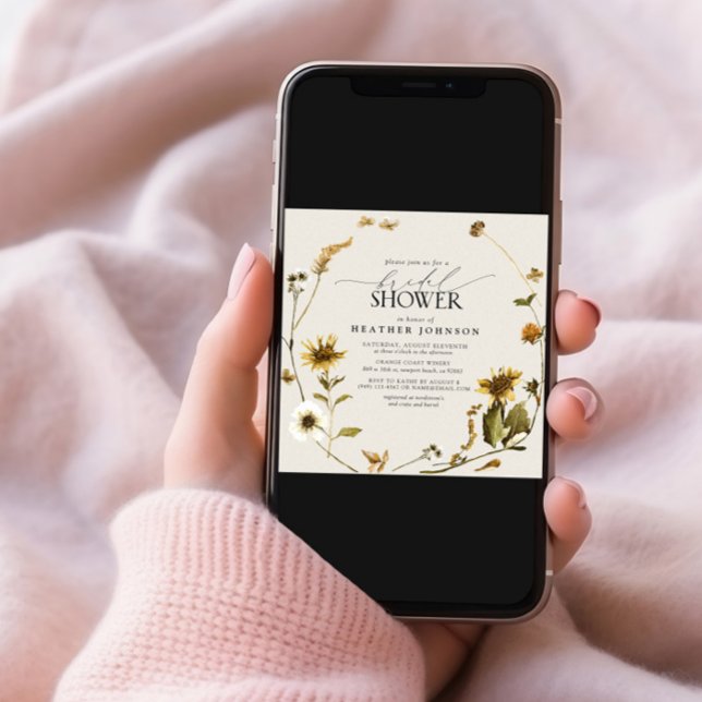 Invitación Rústico País Sunflower Wreath Bridal Shower (Subido por el creador)