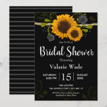Rústico País Sunflowers Ducha De Novias
