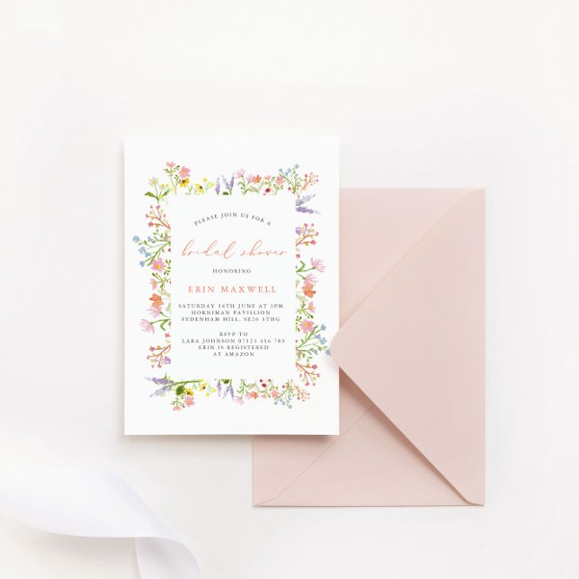 Invitación Rústico Pastel de armazón de flores silvestres Duc (Subido por el creador)