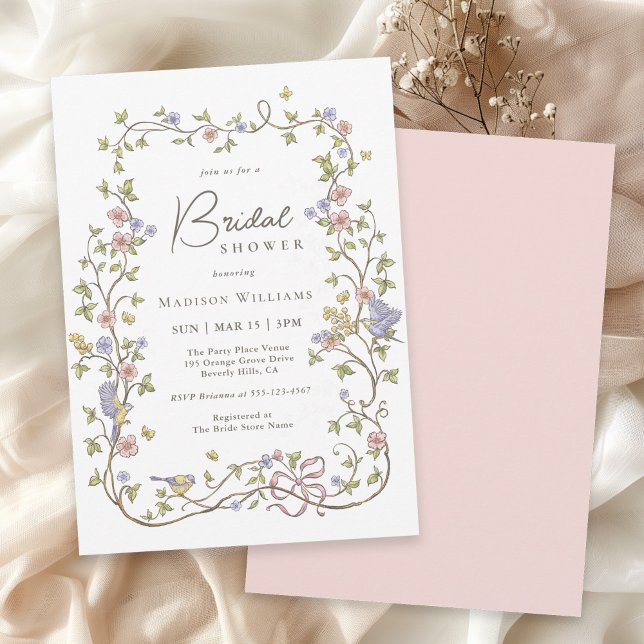 Invitación Rústico Pastel Wildflowers Ducha Botánica de Novia (Available in both printed and instant download digital formats.)