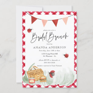 Invitación Rústico picnic Backyard BBBQ Bridal Brunch 