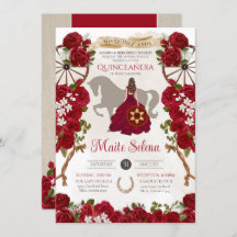 Rústico Rojo Occidental Roses Floral Charro Quince