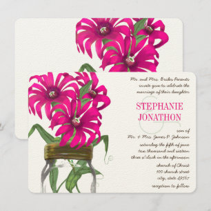 Invitación Rústico Romántico Boda de Flores Silvestres Mason