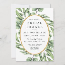 Invitación Rústico Sage Eucalyptus Greenery Bridal Shower