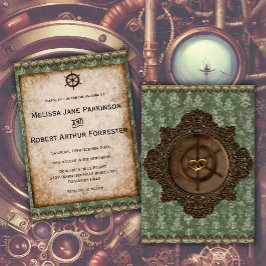 Invitación Rústico Steampunk Elegance Boda victoriano