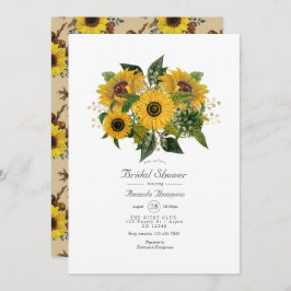 Invitación Rústico Sunflower Country Barn Bridal Shower
