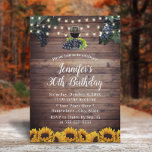 Invitación Rústico Sunflowers Vineyard Wine 30 cumpleaños<br><div class="desc">Rustic Sunflowers Vineyard Wine Invitaciones a la fiesta de cumpleaños número 30.</div>