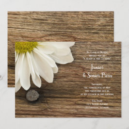 Invitación Rústico White Daisy Country Junior / Senior Prom