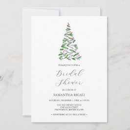 Invitación Rústicos árboles de Navidad Ducha de novias