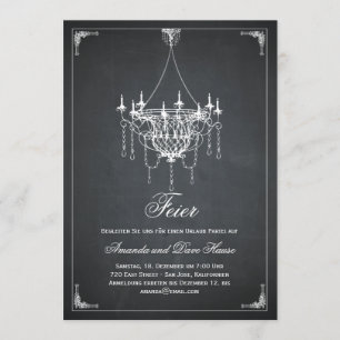 Invitación Rustikaler Kronleuchter Fiesta-Einladungen