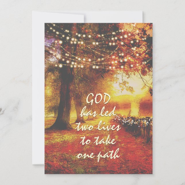 Invitación Ruta de la naturaleza otoñal Árboles caídos Boda c (Anverso)