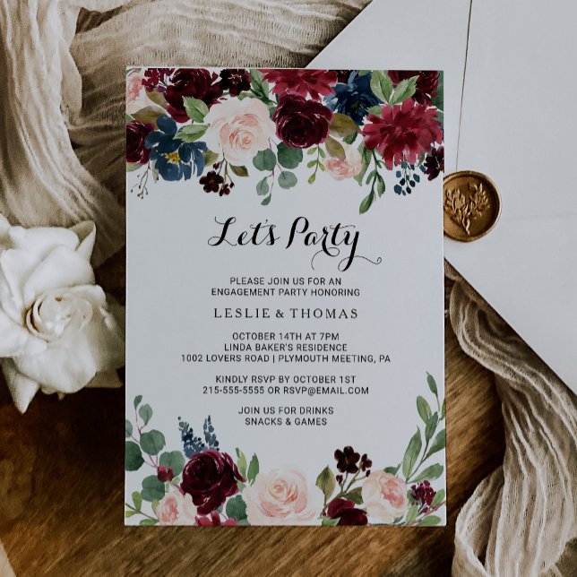 Invitación Rutina de otoño deslumbrando a Borgoña, Fiesta (Subido por el creador)