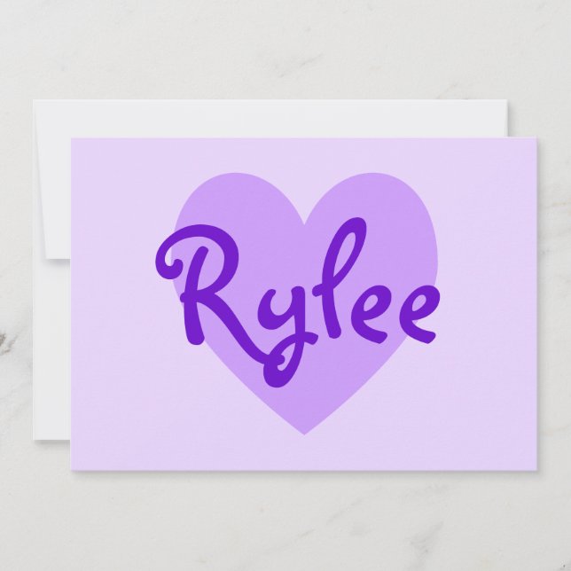 Invitación Rylee en morado (Anverso)