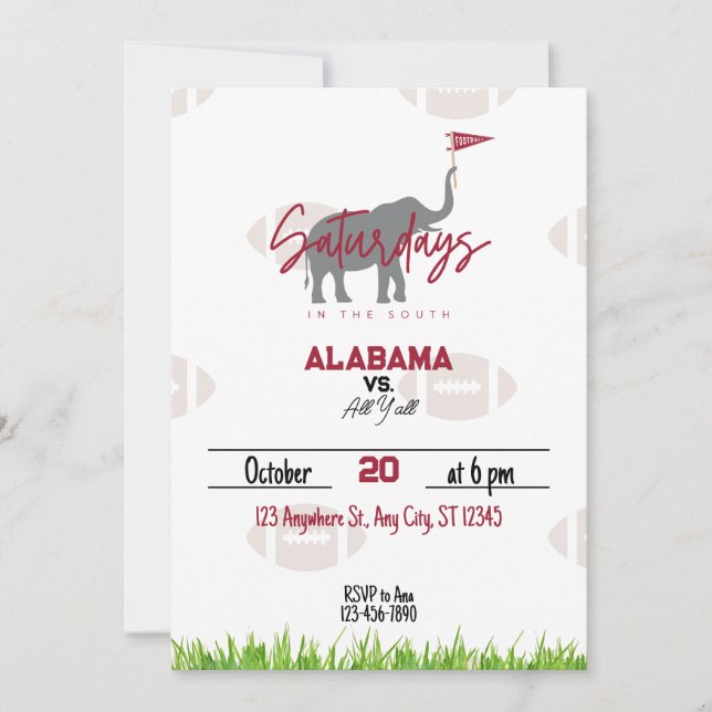 Invitación Sábados en el Fiesta del fútbol del sur (Anverso)