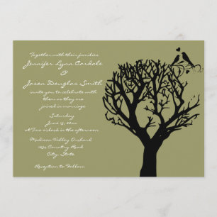 Invitación sabia de la boda de los pájaros del