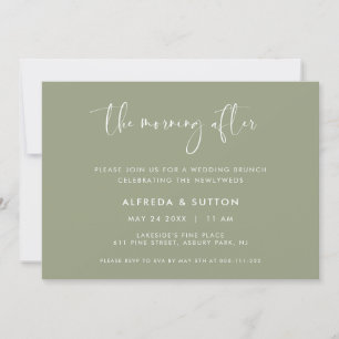 Invitación Sabio elegante La mañana después del brunch Boda
