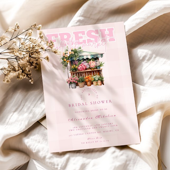 Invitación Sacar el rosado de la ducha de novia del mercado (Subido por el creador)