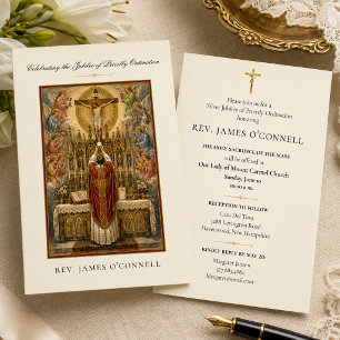 Invitación Sacerdote Católico Tradicional Jubileo Ordenado