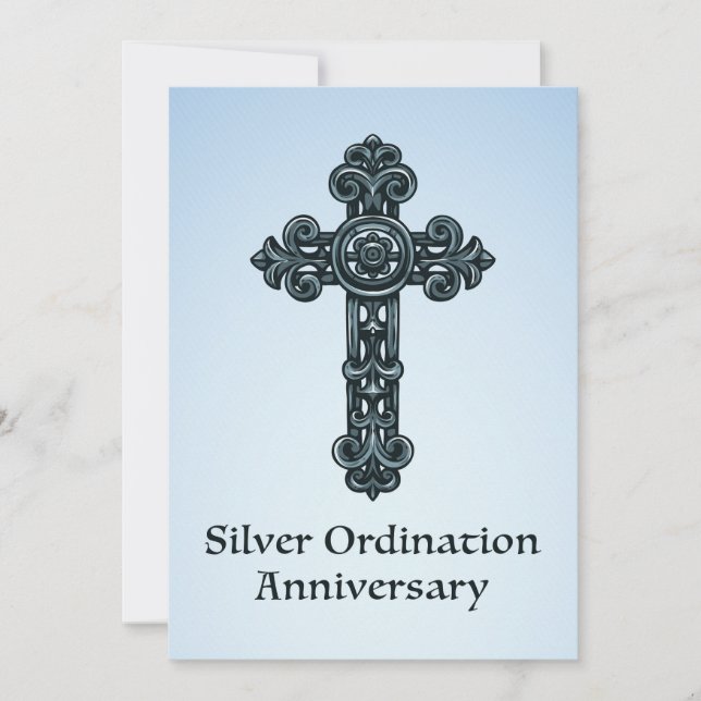 Invitación Sacerdote del 25º aniversario de la Ordenación (Anverso)