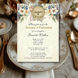 Invitación Sacramento de confirmación Católica religiosa
