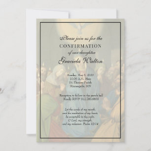 Invitación Sacramento de confirmación católico elegante
