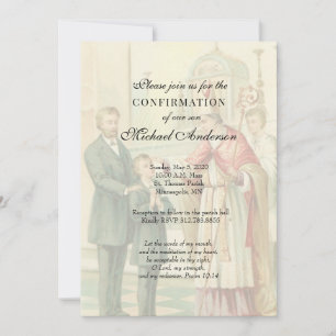 Invitación Sacramento de confirmación católico elegante