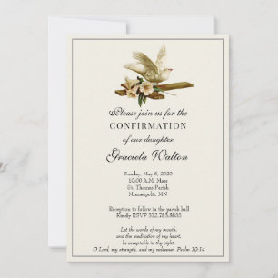 Invitación Sacramento del Espíritu Santo católico de la confi