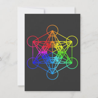 Invitación Sacred Geometry Metatrons Cube Zen Yoga