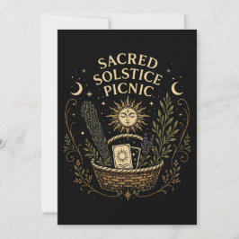 Invitación Sacred Solstice Picnic Litha Postcard
