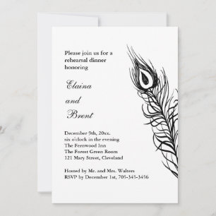 Invitación Sacudir tus plumas de cola Ensayar cena blanca