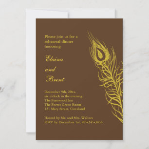 Invitación Sacudir tus plumas de cola ensayar Cena marrón