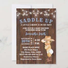 Invitación Saddle Up a Little Cowboy es su manera de Baby Sho