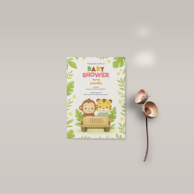 Invitación Safari Adventure Baby Shower (Subido por el creador)