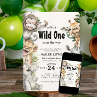 Safari Animal Wild One Jungle Baby Shower