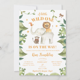 Invitación Safari Animales género Neutral Baby Shower