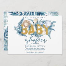 Safari Animals Tropical Baby Shower
