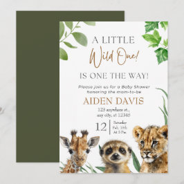 Invitación Safari Baby Animals Baby Shower
