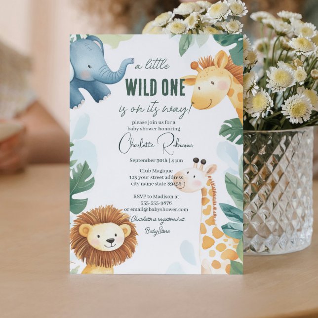 Invitación Safari Baby Ducha (Subido por el creador)