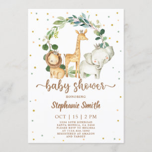 Invitación Safari Baby Shower