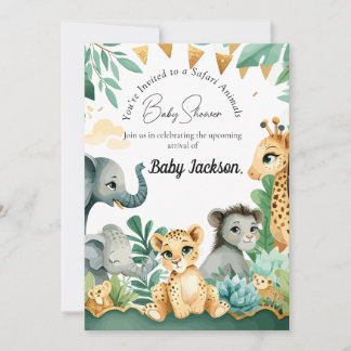 Invitación Safari Baby Shower