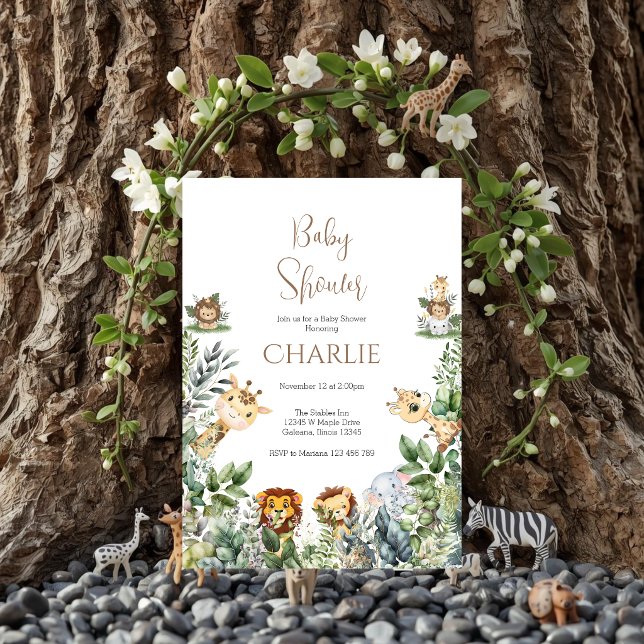 Invitación Safari Baby Shower Boy invitation (Subido por el creador)