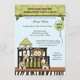 Invitación Safari CA-B de selva de la selva Baby Shower de mo