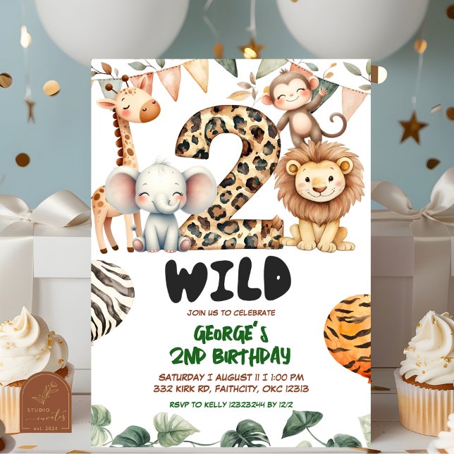 Invitación Safari cumpleaños salvaje dos (Subido por el creador)