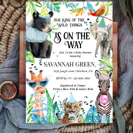 Invitación Safari de animales de la selva tropical Shower de