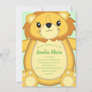 Invitación Safari de la Fiesta del Cumpleaños del León