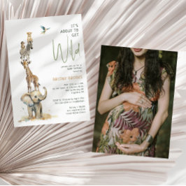 Invitación Safari de la jungla foto "está a punto de volverse