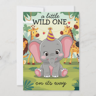 Invitación Safari de la selva salvaje Un niño primer cumpleañ