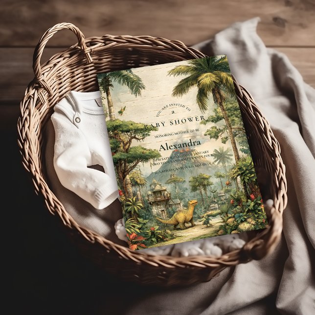 Invitación Safari Dino Baby Shower (Subido por el creador)